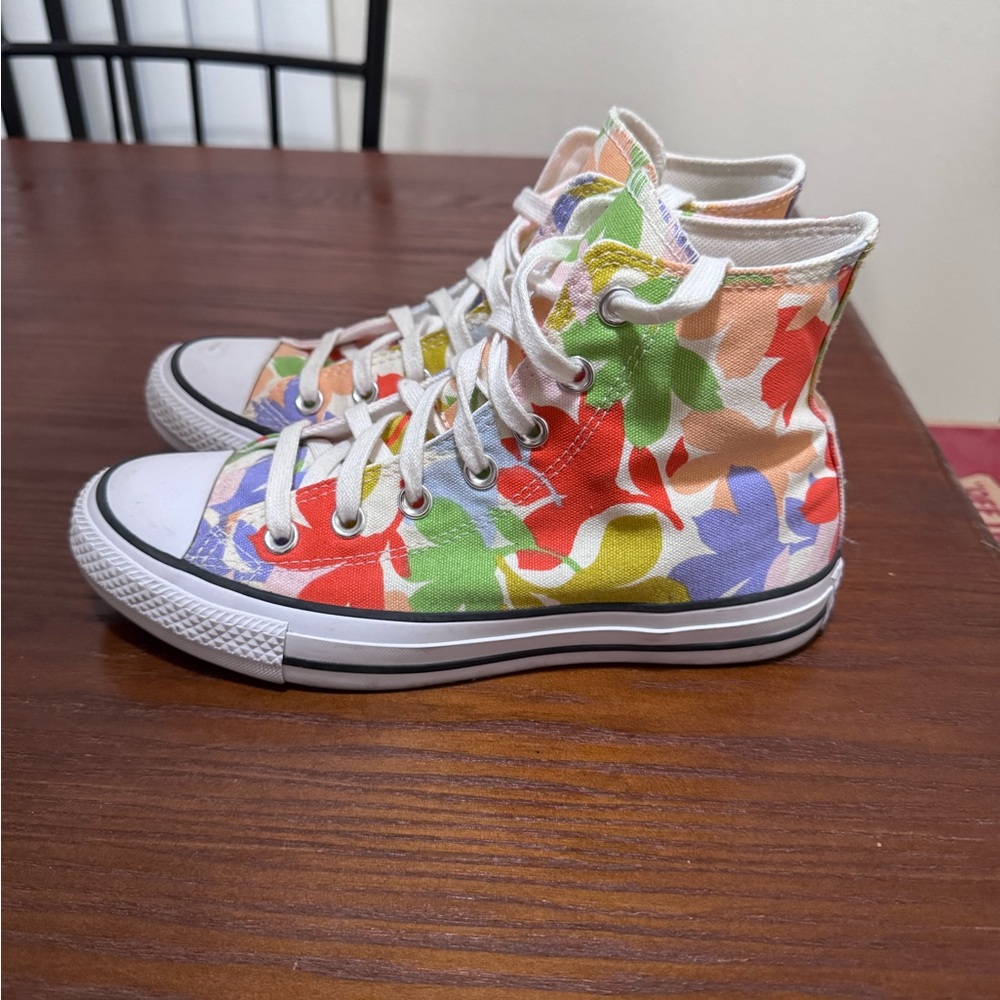 Colorful Floral High-Top Converse